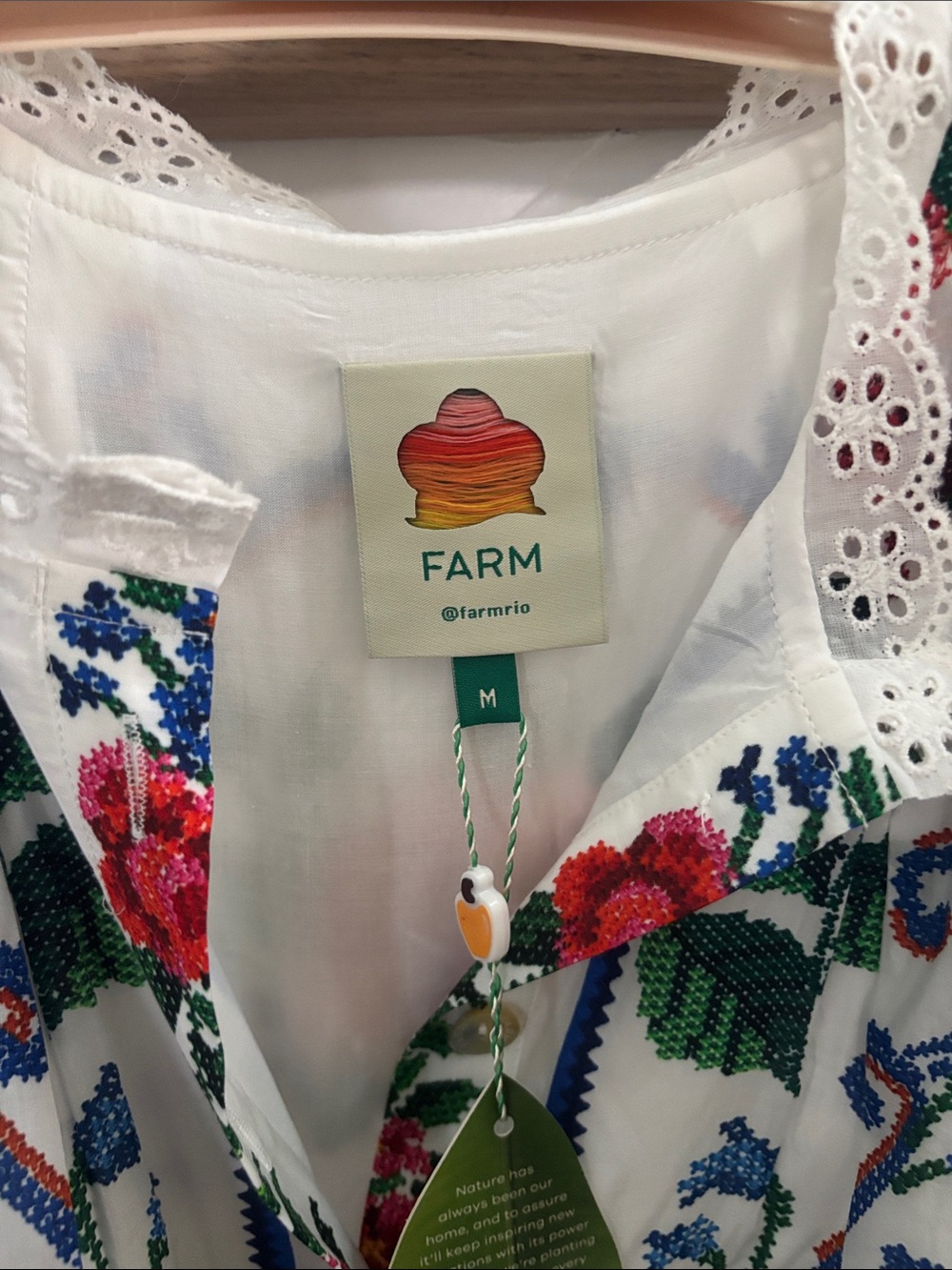 Farm Rio Tapestry off White Mini Dress NWT - Picture 4 of 6